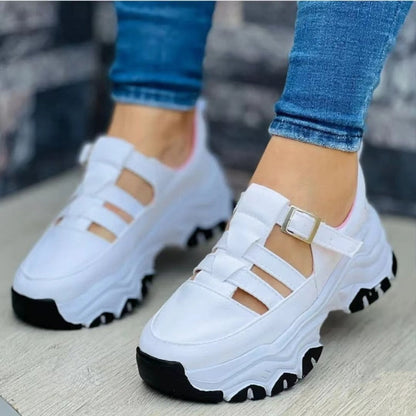 Atmungsaktive orthopädische Schuhe mit ausgehöhlter Schnalle für Damen – Octopus