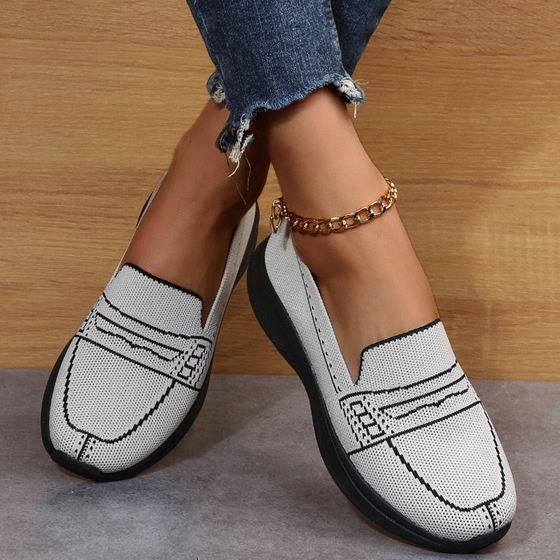 Lazy-Schuhe mit quadratischer Zehenpartie und niedrigem Absatz für Damen - Quipus