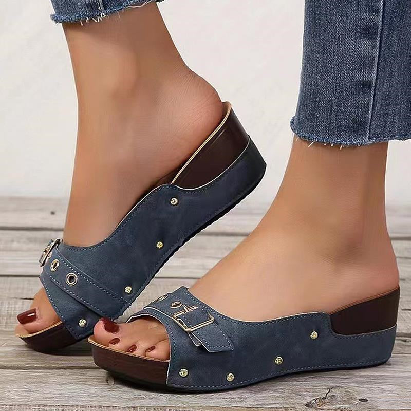 Elegante Slip-On Keilsandalen für Damen - Gazonna