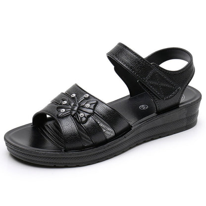 Flache Sandalen ohne offenen Slip