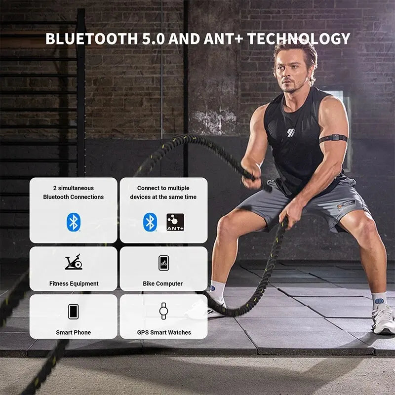 COOSPO HW9 Bluetooth Herzfrequenzmonitor - BLE5.0 & ANT+ Kompatibel für Peloton, Zwift und Wahoo