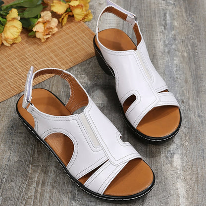 Damen-Sandalen mit offenem Zehenbereich und Keilabsatz – Merliah