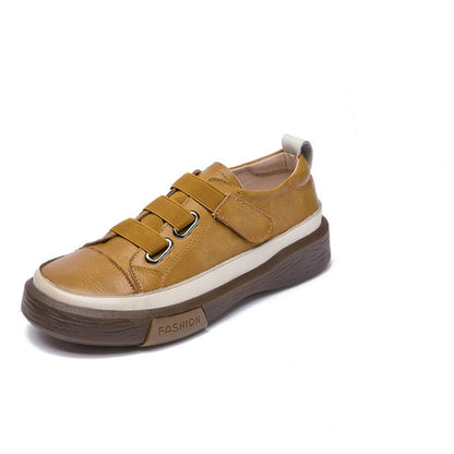 Flache orthopädische Freizeitschuhe aus Leder für Damen - GTOO