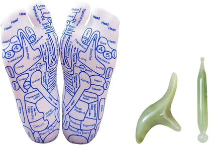 Verwöhnende Fußreflexzonen-Socken mit Gratis-Massager für ultimative Entspannung