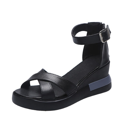 Elegante Damen-Keilsandalen aus hochwertigem PU-Leder mit orthopädischer Unterstützung – Gebo