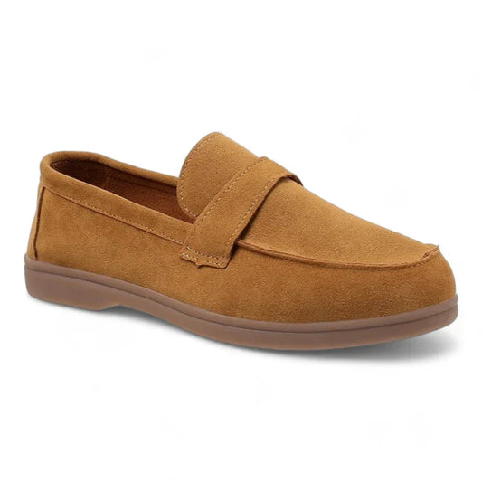 Stilvolle Damenmokassins aus luxuriösem Wildlederimitat mit orthopädischer Unterstützung