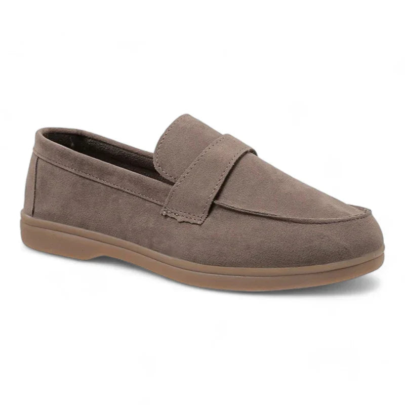 Stilvolle Damenmokassins aus luxuriösem Wildlederimitat mit orthopädischer Unterstützung