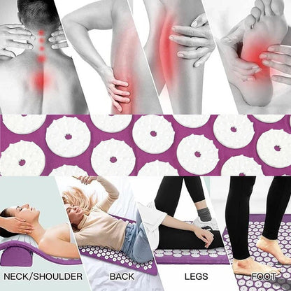 Yoga-Matte mit extra großen Akupressurpunkten für ultimative Entspannung von Hals, Rücken und Füßen