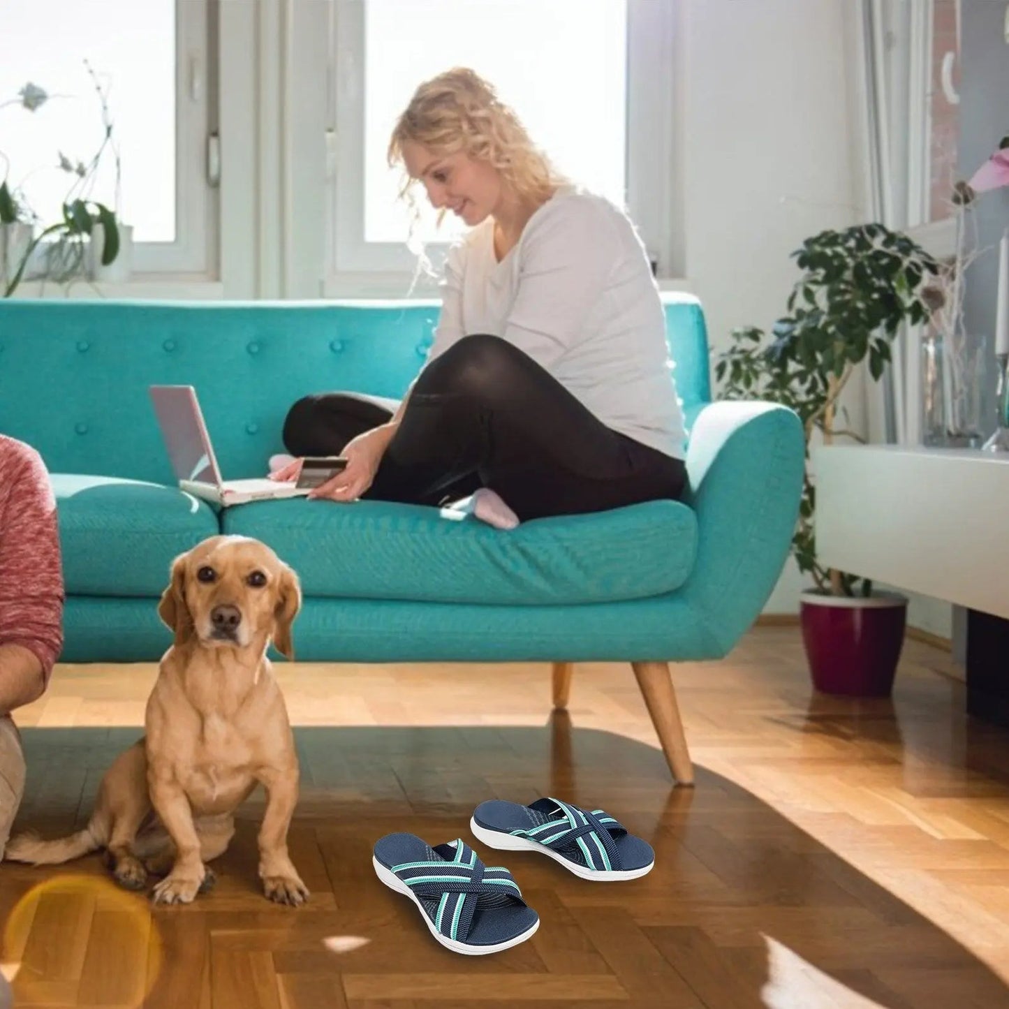 Komfortable orthopädische Sandalen mit kreuzelastischem Design