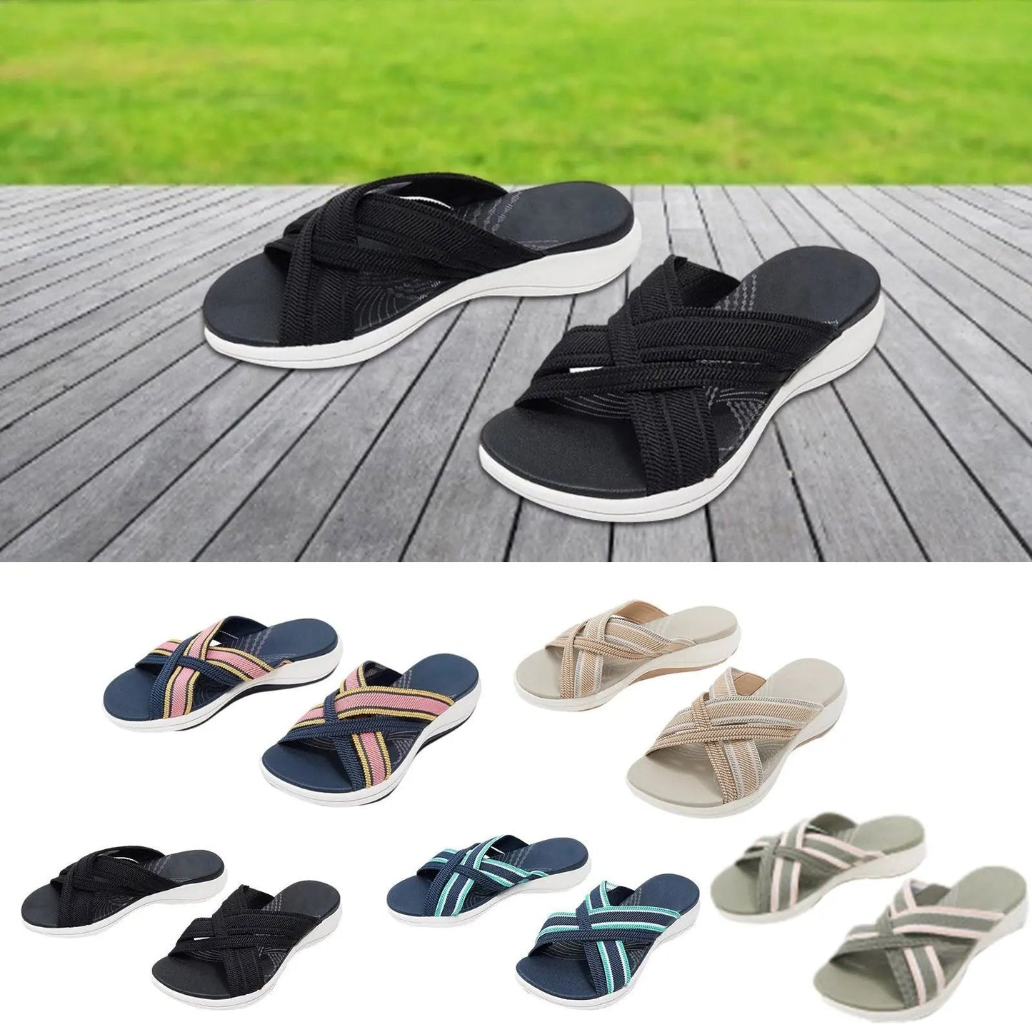 Komfortable orthopädische Sandalen mit kreuzelastischem Design