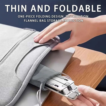 Verstellbarer Aluminium-Laptopständer – 6 Stufen, faltbar, tragbar, mit verbessertem Belüftungsdesign für 8–16” Laptops