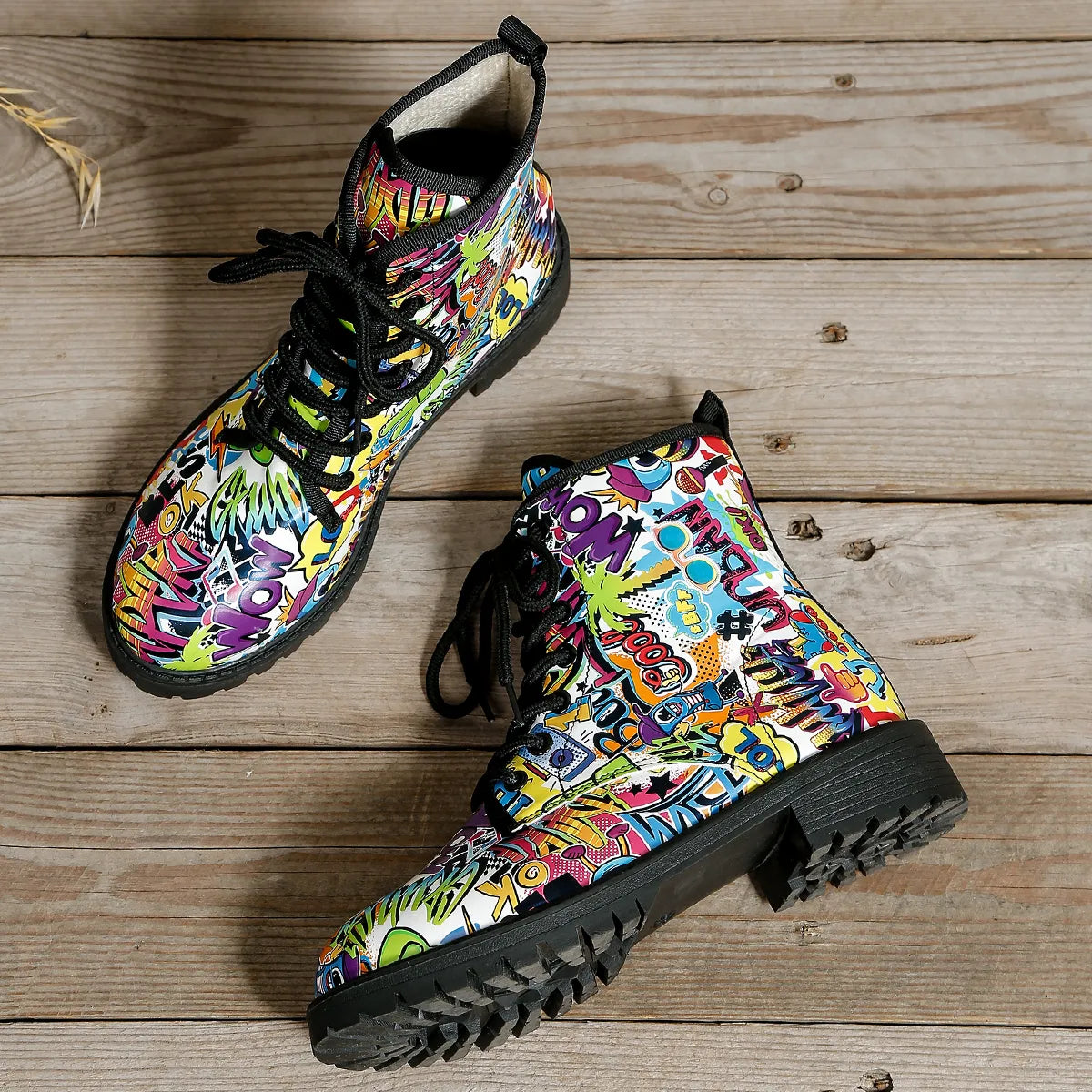 Stylische Street-Art-Damen-Stiefeletten