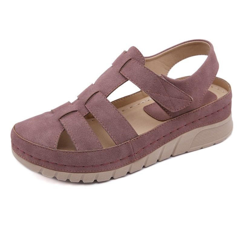 Optische Sandalen mit Keilabsatz für Damen – Keilabsatz