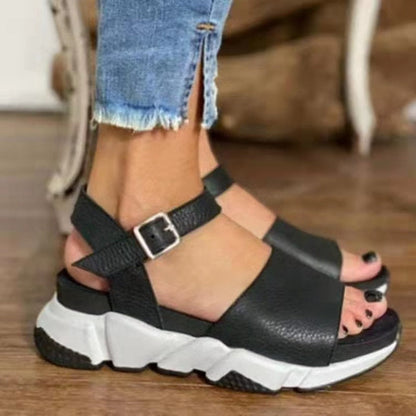 Stylish Plateau-Sandalen im Leoparden-Design für Damen