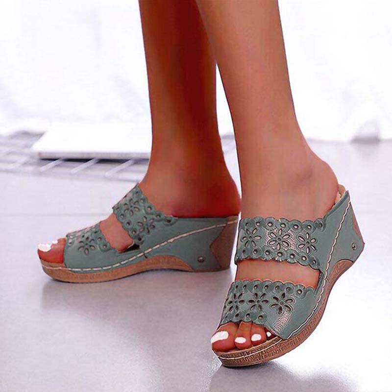 Offene Keilsandalen – Weiß