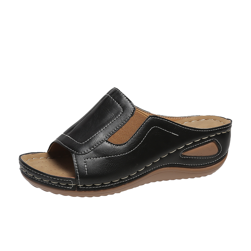 Elegante Damenkeilsandalen für Strandspaziergänge – Saphirfarbe