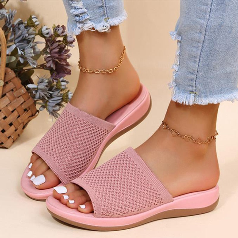 Flache Sommersandalen für Damen - Ludy