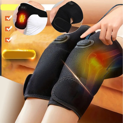 2-in-1 Heizender Massager für Knie & Schulter mit Vibration und Stützband