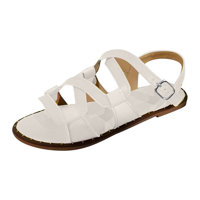 Damen-Gladiatorsandalen aus PU-Leder – Amex