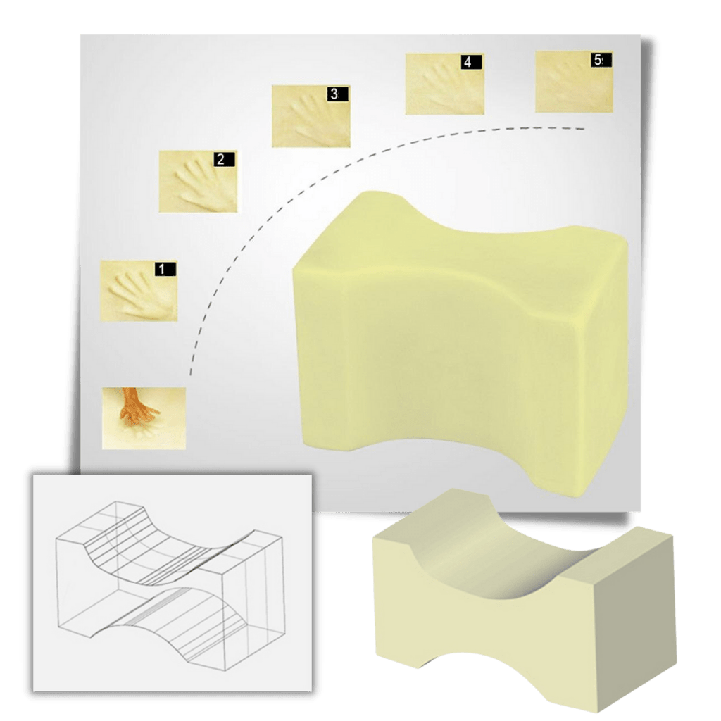 Gelkissen mit Memory-Schaum für ideale Unterstützung zwischen den Oberschenkeln
