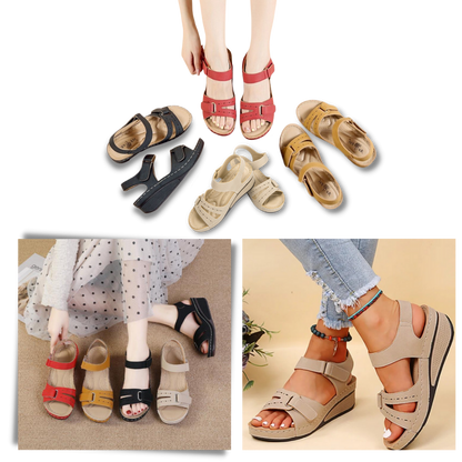 Bequeme Damensandalen mit orthopädischer Fußgewölbeunterstützung
