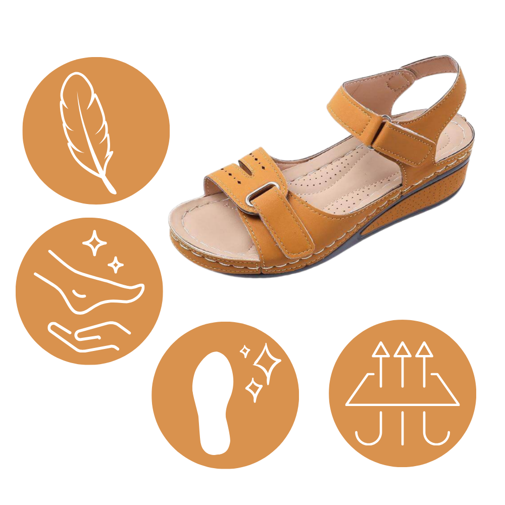 Bequeme Damensandalen mit orthopädischer Fußgewölbeunterstützung