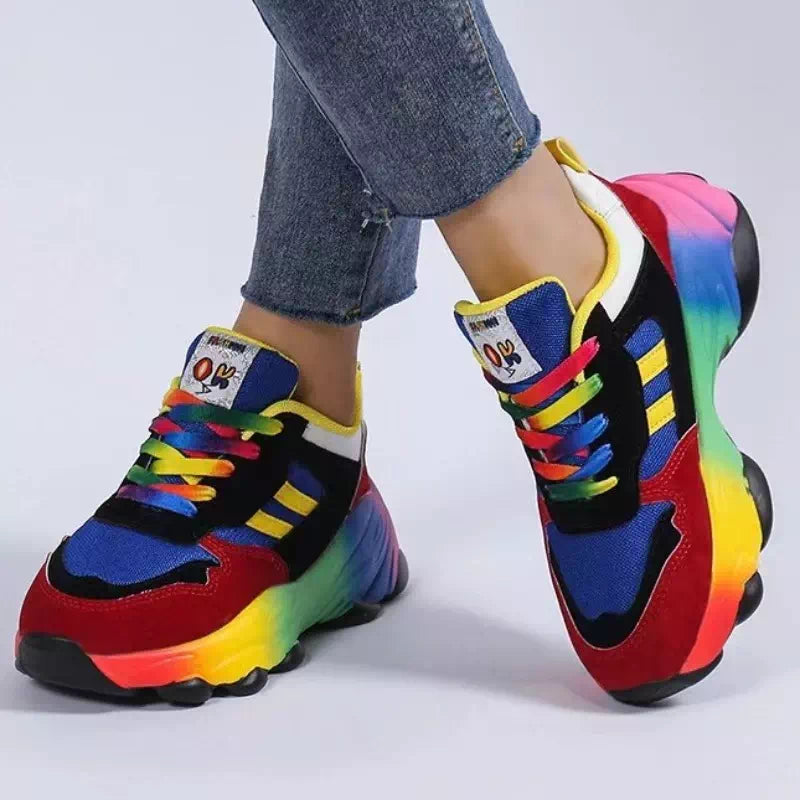 Orthopädische Damenschuhe - Regenbogen