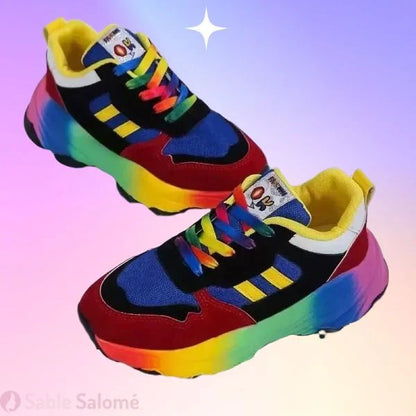 Orthopädische Damenschuhe - Regenbogen