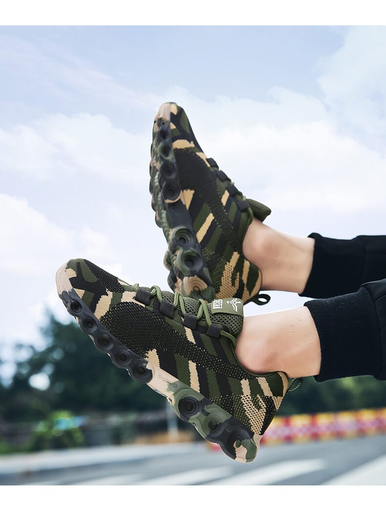 Moderne Militärische Damenschuhe – Atmungsaktives Orthopädisches Design im Camo-Look