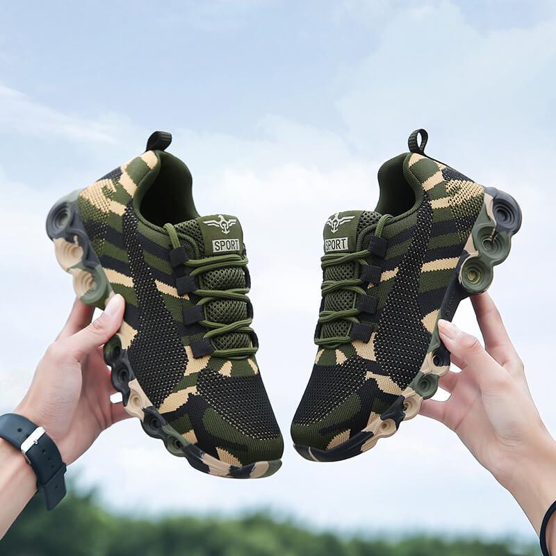 Moderne Militärische Damenschuhe – Atmungsaktives Orthopädisches Design im Camo-Look
