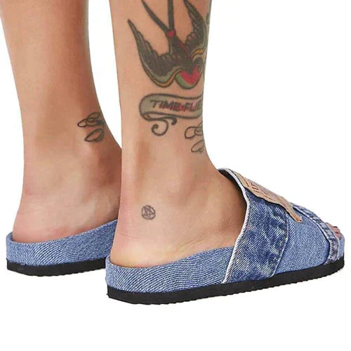 Stylische und komfortable orthopädische Denim-Sandalen für Damen