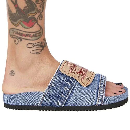 Stylische und komfortable orthopädische Denim-Sandalen für Damen