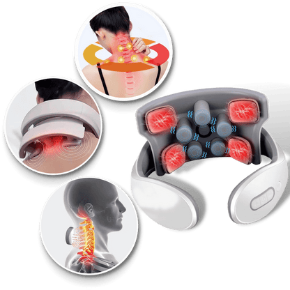 Massagegerät mit vier Köpfen für ultimative Erleichterung von Nacken und Schultern