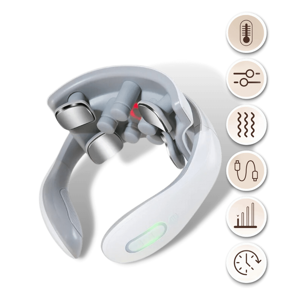 Massagegerät mit vier Köpfen für ultimative Erleichterung von Nacken und Schultern