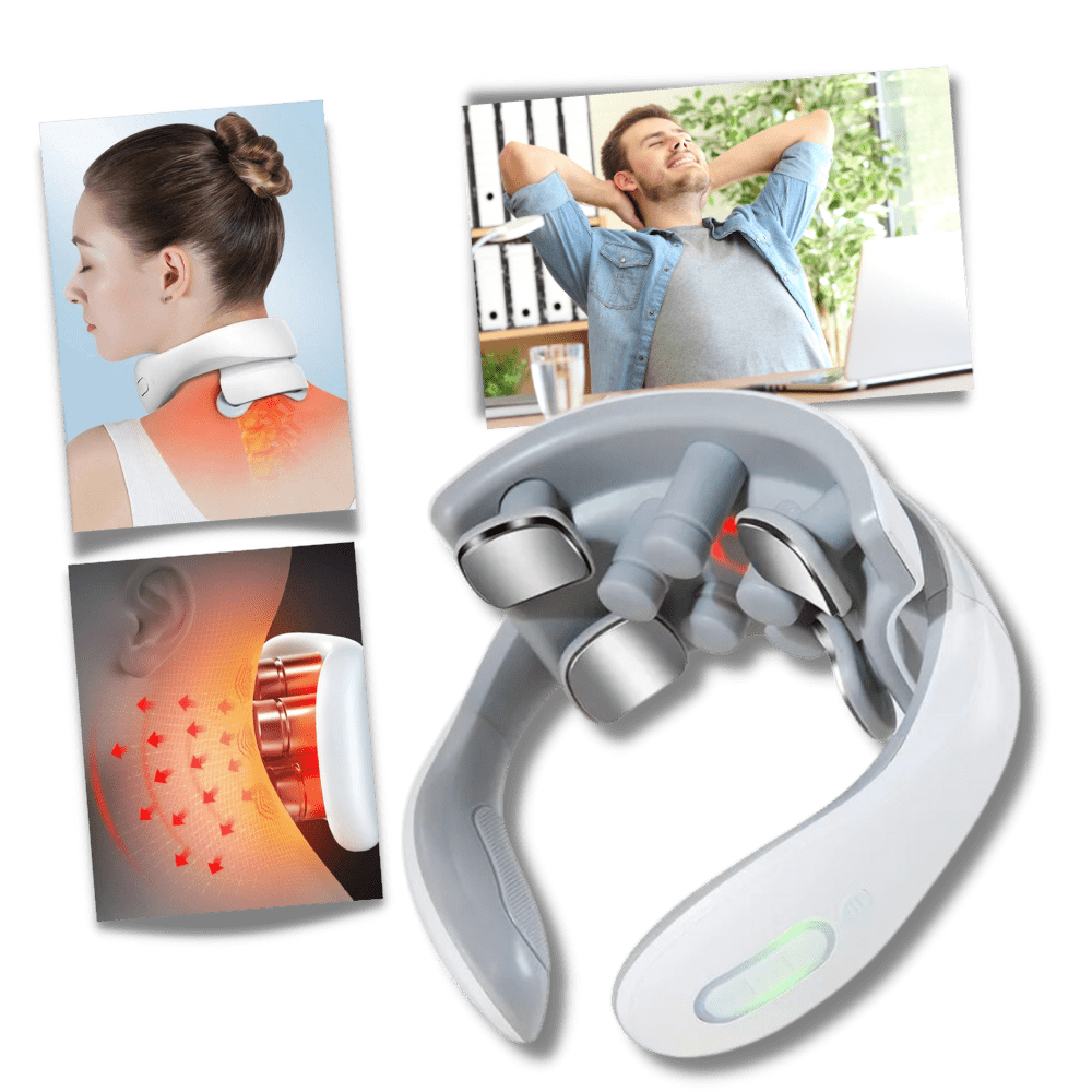 Massagegerät mit vier Köpfen für ultimative Erleichterung von Nacken und Schultern