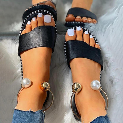 Stylische und bequeme Ella™ Damensandalen mit offenem Zehenbereich und flachem Absatz – optimaler Komfort trifft modisches Design!