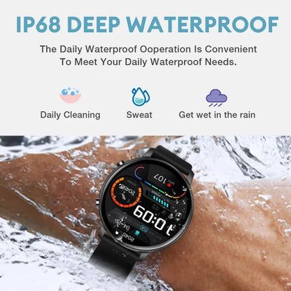 Stylische Smartwatch – Fitness-Tracker mit Herzfrequenz- und SpO2-Überwachung, IP67 wasserdicht, kompatibel mit Android und iPhone