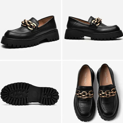 Elegante Damenmokassins mit komfortablem Keilabsatz aus hochwertigem Echtleder