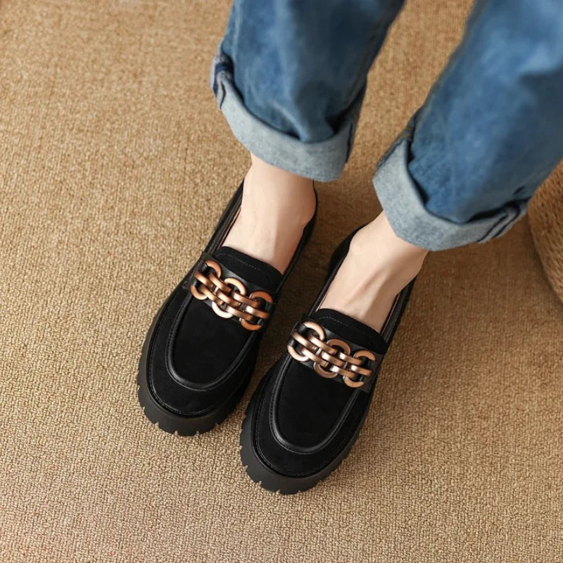 Stylische Damenmokassins mit komfortablen Wildlederabsätzen für optimale Fußgesundheit