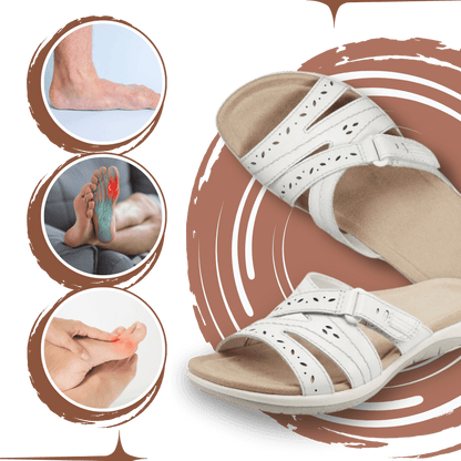 Elegante Sandalen mit offenem Zehenbereich und integriertem orthopädischem Komfort