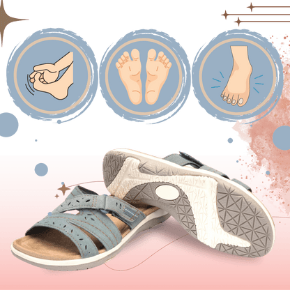 Elegante Sandalen mit offenem Zehenbereich und integriertem orthopädischem Komfort