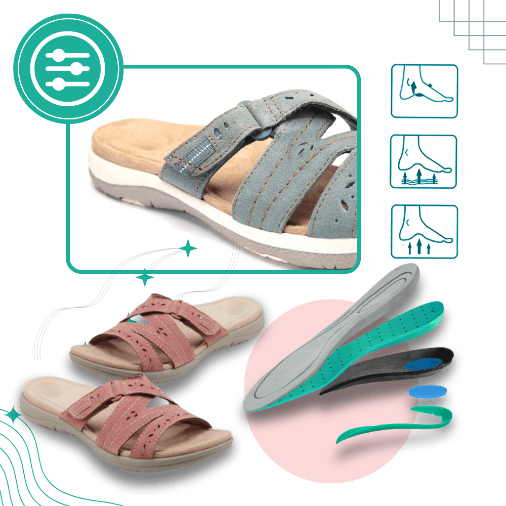 Elegante Sandalen mit offenem Zehenbereich und integriertem orthopädischem Komfort