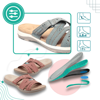 Elegante Sandalen mit offenem Zehenbereich und integriertem orthopädischem Komfort