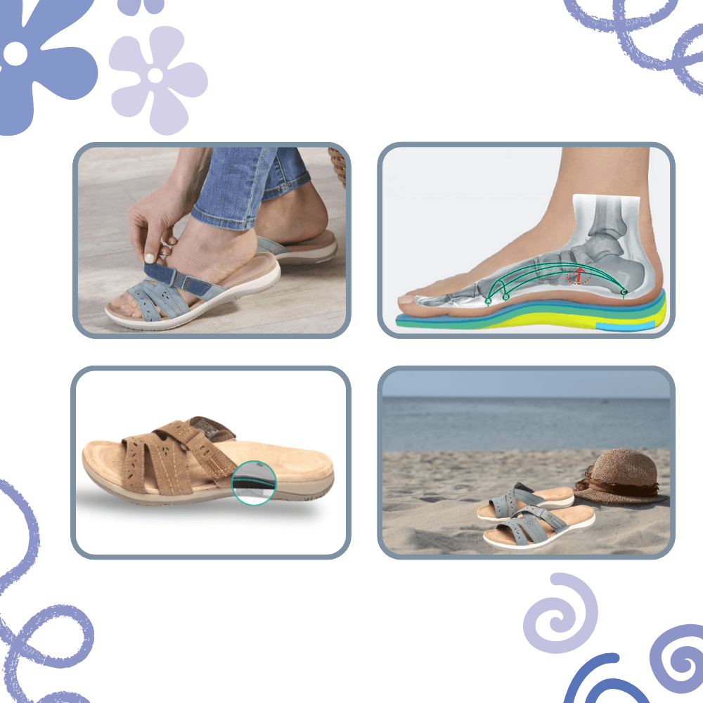 Elegante Sandalen mit offenem Zehenbereich und integriertem orthopädischem Komfort