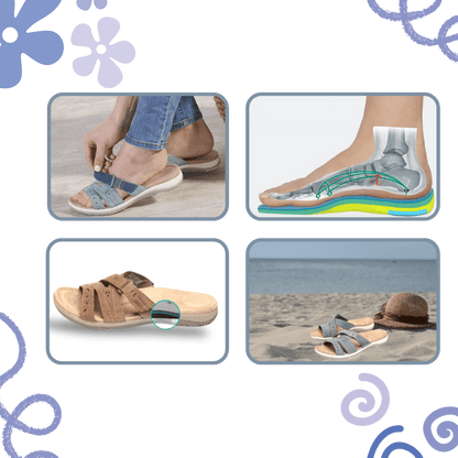 Elegante Sandalen mit offenem Zehenbereich und integriertem orthopädischem Komfort