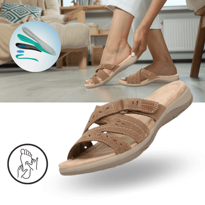 Elegante Sandalen mit offenem Zehenbereich und integriertem orthopädischem Komfort