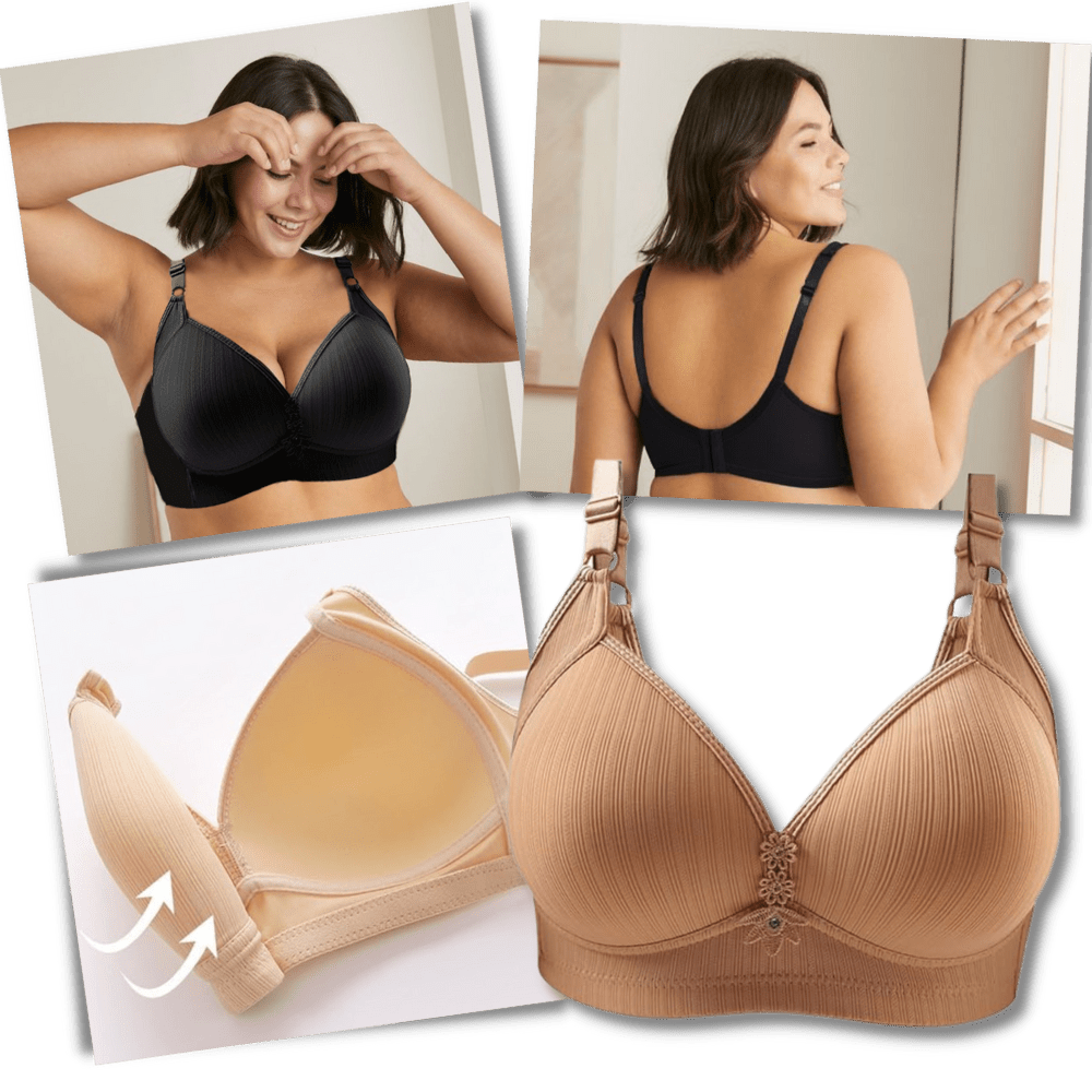 Eleganter kabelloser Push-up-BH für große Größen