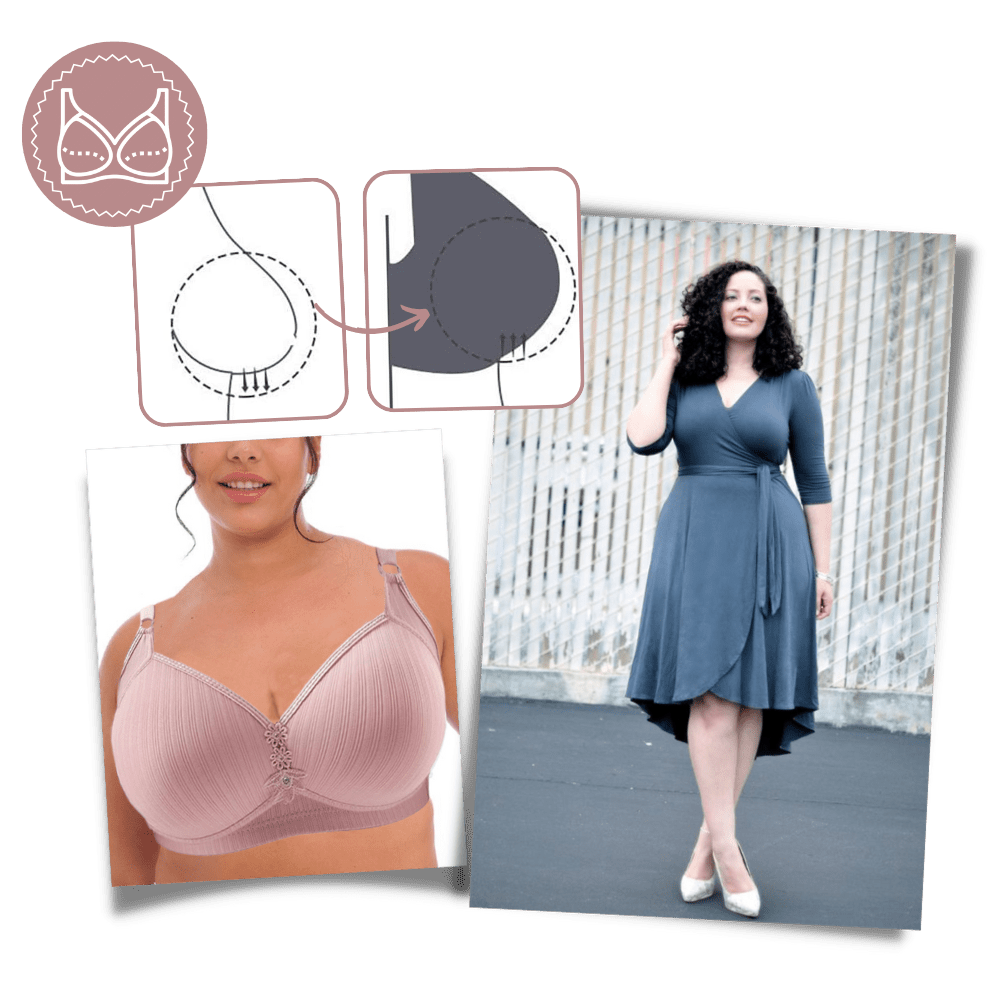 Eleganter kabelloser Push-up-BH für große Größen