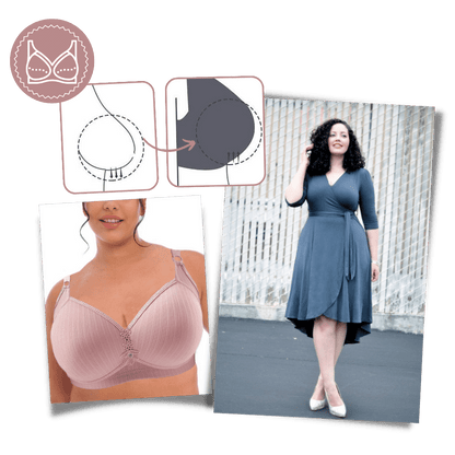 Eleganter kabelloser Push-up-BH für große Größen