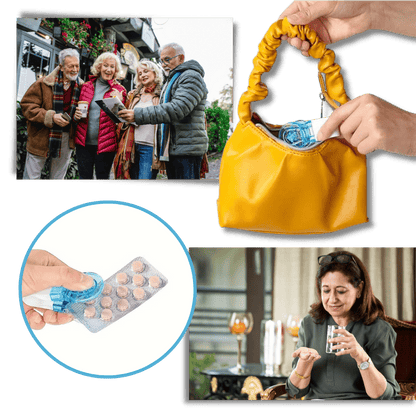 Praktischer Reise-Medikamentenbehälter Gesundheitsbegleiter